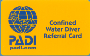 Сертификат дайвера Confined Water Diver